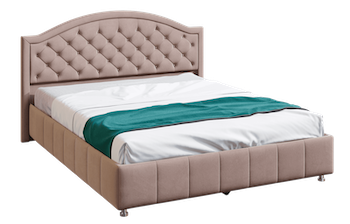 Двуспальные кровати с мягким изголовьем